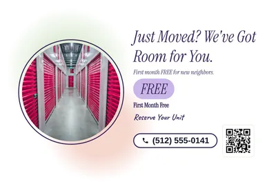 Soft watercolour · Photo Frame: Just Moved? We've Got Room for You.