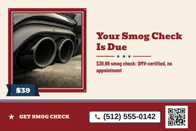 Vintage Americana · Photo Frame: Your Smog Check Is Due