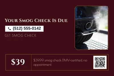 Art deco · Coupon: Your Smog Check Is Due