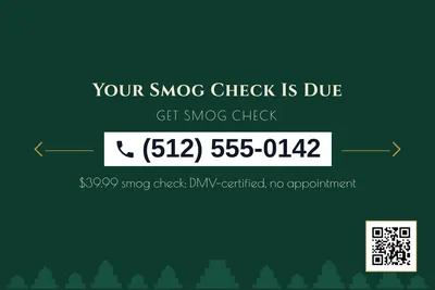 Art deco · Phone Billboard: Your Smog Check Is Due