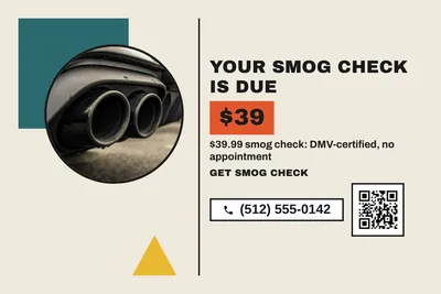 Bauhaus · Photo Frame: Your Smog Check Is Due