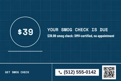 Blueprint · Big Offer: Your Smog Check Is Due