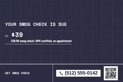 Blueprint · Offer Menu: Your Smog Check Is Due
