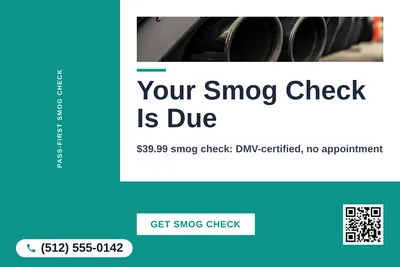 Bold Color Block · L-Shape Block: Your Smog Check Is Due