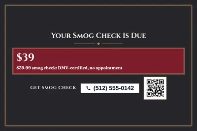 Classic · Offer Menu: Your Smog Check Is Due