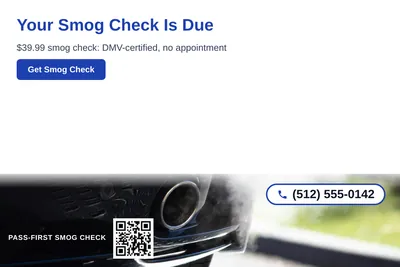 Clean Photo · Photo Bottom Strip: Your Smog Check Is Due