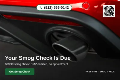 Clean Photo · Full Photo Overlay: Your Smog Check Is Due