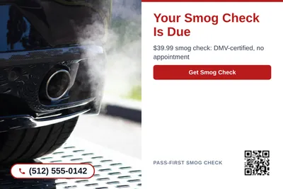 Clean Photo · Photo Left, Text Right: Your Smog Check Is Due