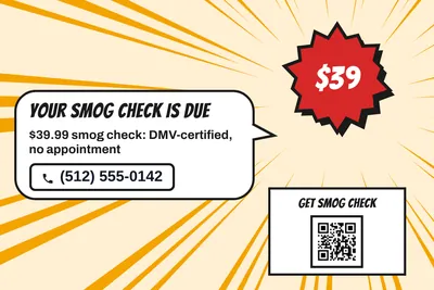 Comic pop · Big Offer: Your Smog Check Is Due