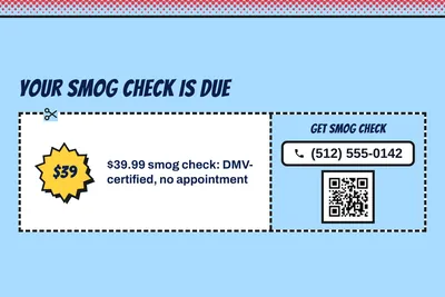 Comic pop · Coupon: Your Smog Check Is Due