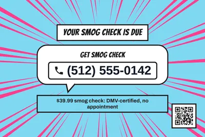 Comic pop · Phone Billboard: Your Smog Check Is Due