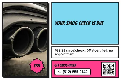 Comic pop · Photo Frame: Your Smog Check Is Due