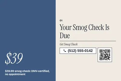 Contemporary · Big Offer: Your Smog Check Is Due