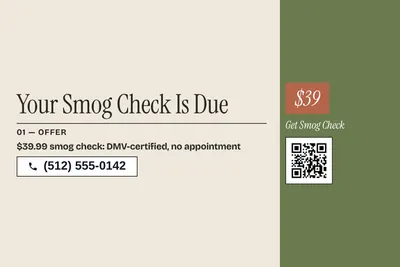 Contemporary · Checklist: Your Smog Check Is Due