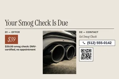 Contemporary · Photo Frame: Your Smog Check Is Due