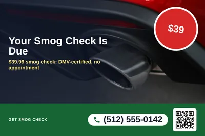Local Offer · Photo Overlay: Your Smog Check Is Due