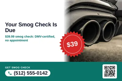 Local Offer · Seal and Photo: Your Smog Check Is Due