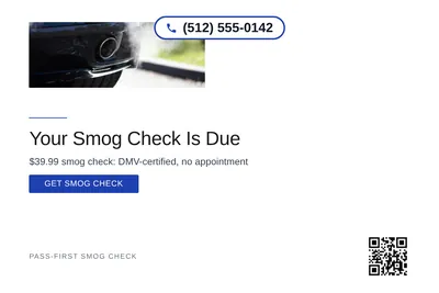 Minimal White · Bottom Heavy: Your Smog Check Is Due