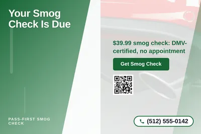 Modern Gradient · Diagonal Split: Your Smog Check Is Due