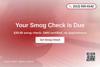 Modern Gradient · Radial Burst: Your Smog Check Is Due