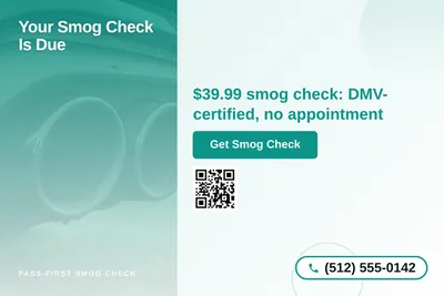Modern Gradient · Side Stripe: Your Smog Check Is Due