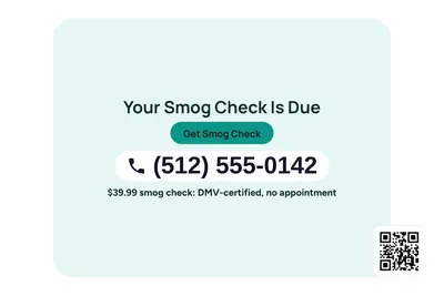 Modern · Phone Billboard: Your Smog Check Is Due