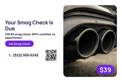 Modern · Split: Your Smog Check Is Due