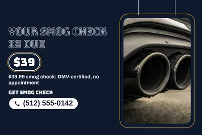 Neon night · Photo Frame: Your Smog Check Is Due
