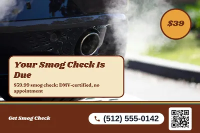 Retro 70s · Photo Hero: Your Smog Check Is Due