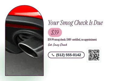 Soft watercolour · Checklist: Your Smog Check Is Due