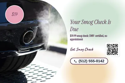 Soft watercolour · Photo Hero: Your Smog Check Is Due