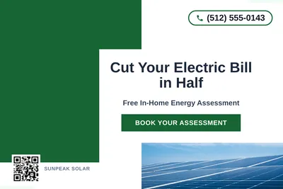 Bold Color Block · Corner Accent: Cut Your Electric Bill in Half