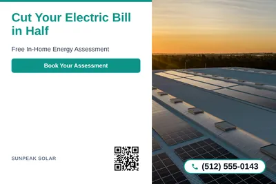 Clean Photo · Text Left, Photo Right: Cut Your Electric Bill in Half