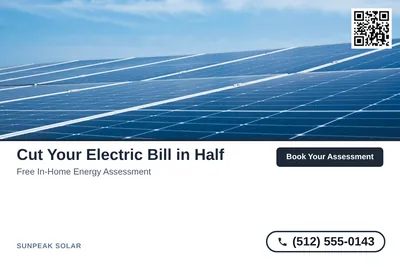Clean Photo · Photo Top, Text Bottom: Cut Your Electric Bill in Half