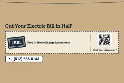 Kraft and stamp · Coupon: Cut Your Electric Bill in Half
