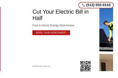 Minimal White · Left-Aligned Editorial: Cut Your Electric Bill in Half