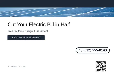 Minimal White · Top Bar: Cut Your Electric Bill in Half