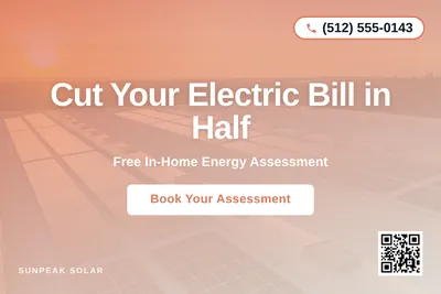 Modern Gradient · Centered Stack: Cut Your Electric Bill in Half