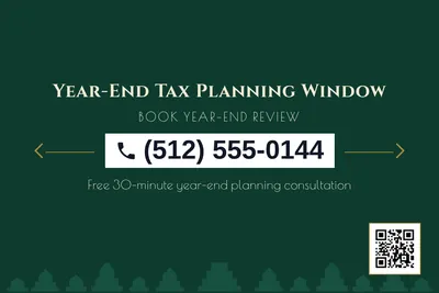 Art deco · Phone Billboard: Year-End Tax Planning Window