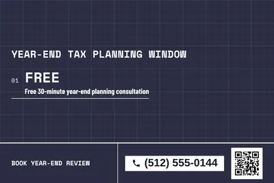 Blueprint · Offer Menu: Year-End Tax Planning Window