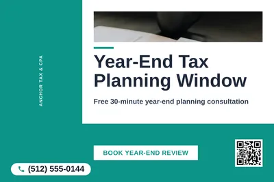 Bold Color Block · L-Shape Block: Year-End Tax Planning Window