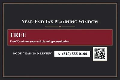 Classic · Offer Menu: Year-End Tax Planning Window