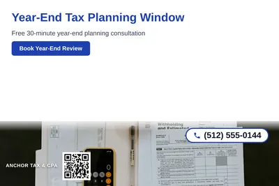 Clean Photo · Photo Bottom Strip: Year-End Tax Planning Window