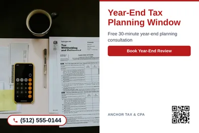 Clean Photo · Photo Left, Text Right: Year-End Tax Planning Window