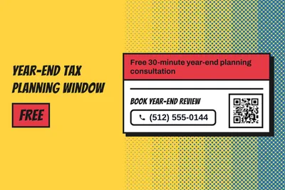 Comic pop · Checklist: Year-End Tax Planning Window