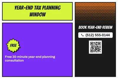 Comic pop · Offer Menu: Year-End Tax Planning Window