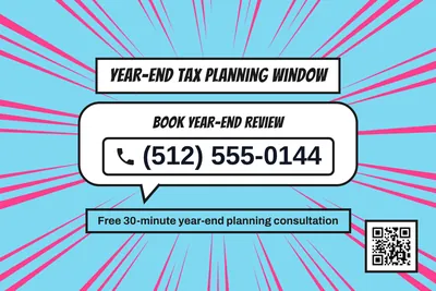 Comic pop · Phone Billboard: Year-End Tax Planning Window