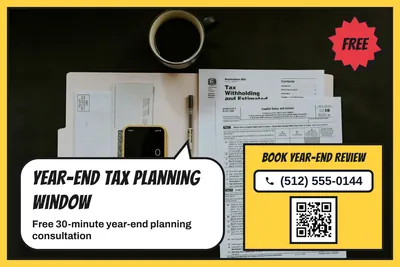 Comic pop · Photo Hero: Year-End Tax Planning Window