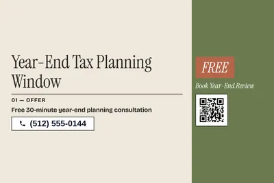 Contemporary · Checklist: Year-End Tax Planning Window