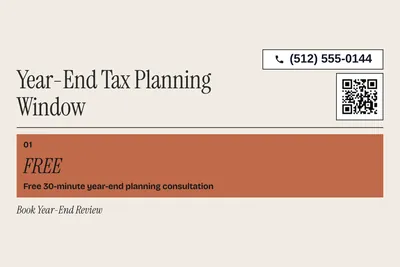 Contemporary · Offer Menu: Year-End Tax Planning Window